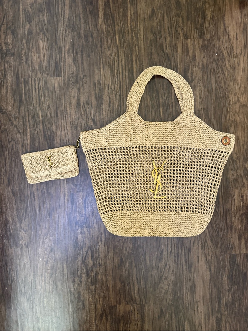 Crochet Tote bag with Matching Pouch - Picture 2 of 14